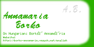 annamaria borko business card